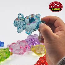 Meng plastic gem toy animal sheep shape amusement park push sugar machine reward props children holiday gifts