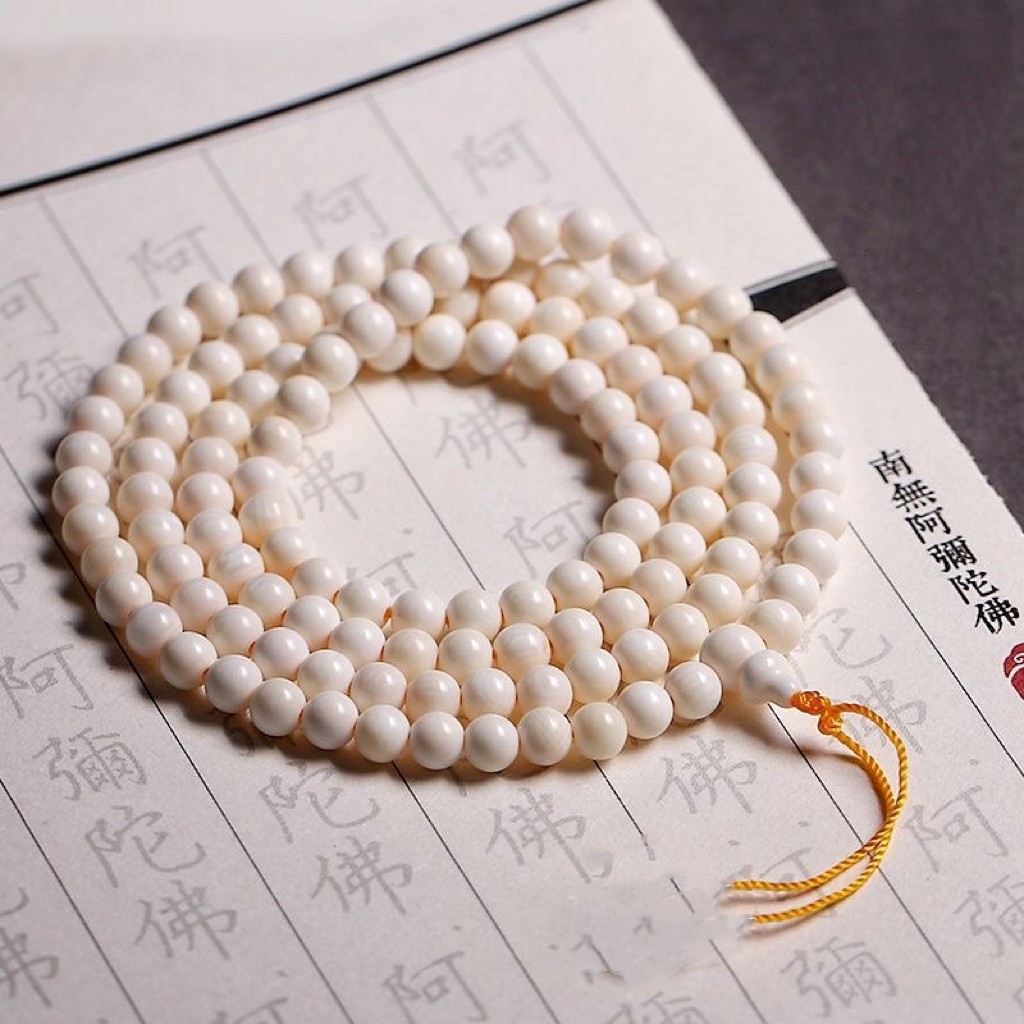 猛犸象牙108佛珠，真的能带来好运吗？揭秘神秘辟邪转运手串！🌟✨-手链