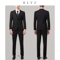 Bridegrooms wedding mens dress suit suit suit mens three-piece Korean slim suit business professional dress