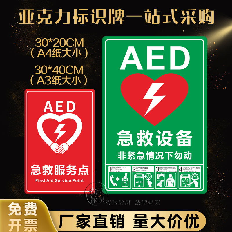 Aed Signage: Instructions for Correct Use of Automatic External Defibrillator (Aed) in Public Places