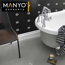 Nordic Black White Small Hexagonal Toilet Ceramic Mosaic Parquet Bathroom Floor Tiles Mosaic Background Wall