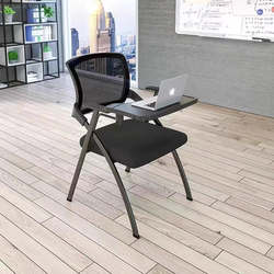 Folding Training Chair with Table Board, Conference Chair with Writing Board, Office Meeting Chair, Training Class Chair, Integrated Table and Chair