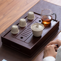 Bamboo simple small tea tray home simple kung fu tea table one person with water storage type tea sea dry bubble Japanese tray