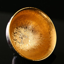 Ceramic tea cup gilt gold colorful tea cup Master Cup large kiln single tea bowl kung fu tea set