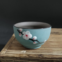 Creative hand-painted teacup ceramic purple sand tea cup home kung fu tea tea ceremony spare retro single small tea bowl