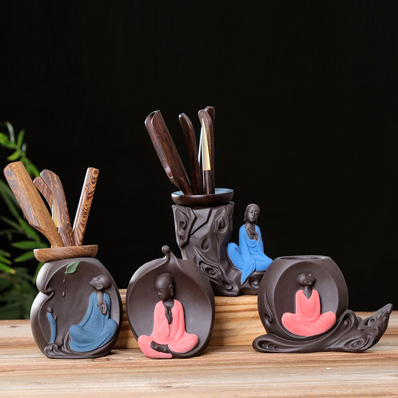 New Pint Tea Path Swing Piece Six Gentlemen Home Suit Tea Set Accessories Tea Art Furnishing Zen of No Saffer Little monk