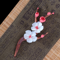 Hand-made ceramic tea pet tea table tea play decoration boutique plum blossom ornaments creative handmade porcelain flower tea ceremony accessories