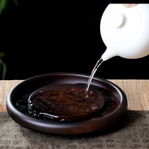 Creative ebony wood pot base Mini round pot coaster purple sand tea pot mat tea ceremony spare parts ornaments