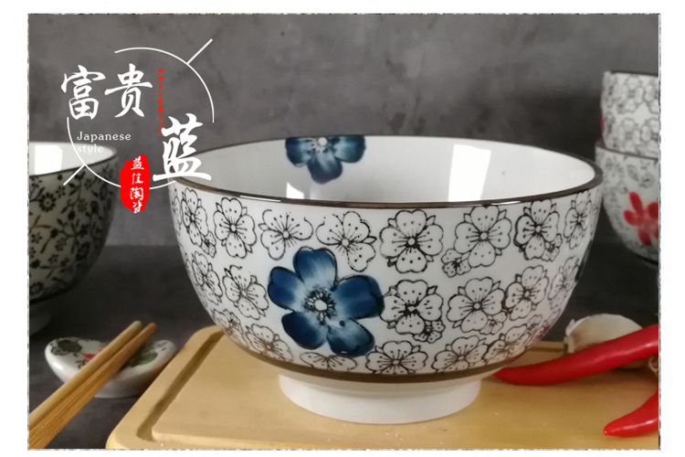 Bát phở Nhật Bản bát ramen 6 inch Bộ đồ ăn sáng tạo bát sứ gia đình bát lớn bát ăn bát ăn liền - Đồ ăn tối dĩa sứ