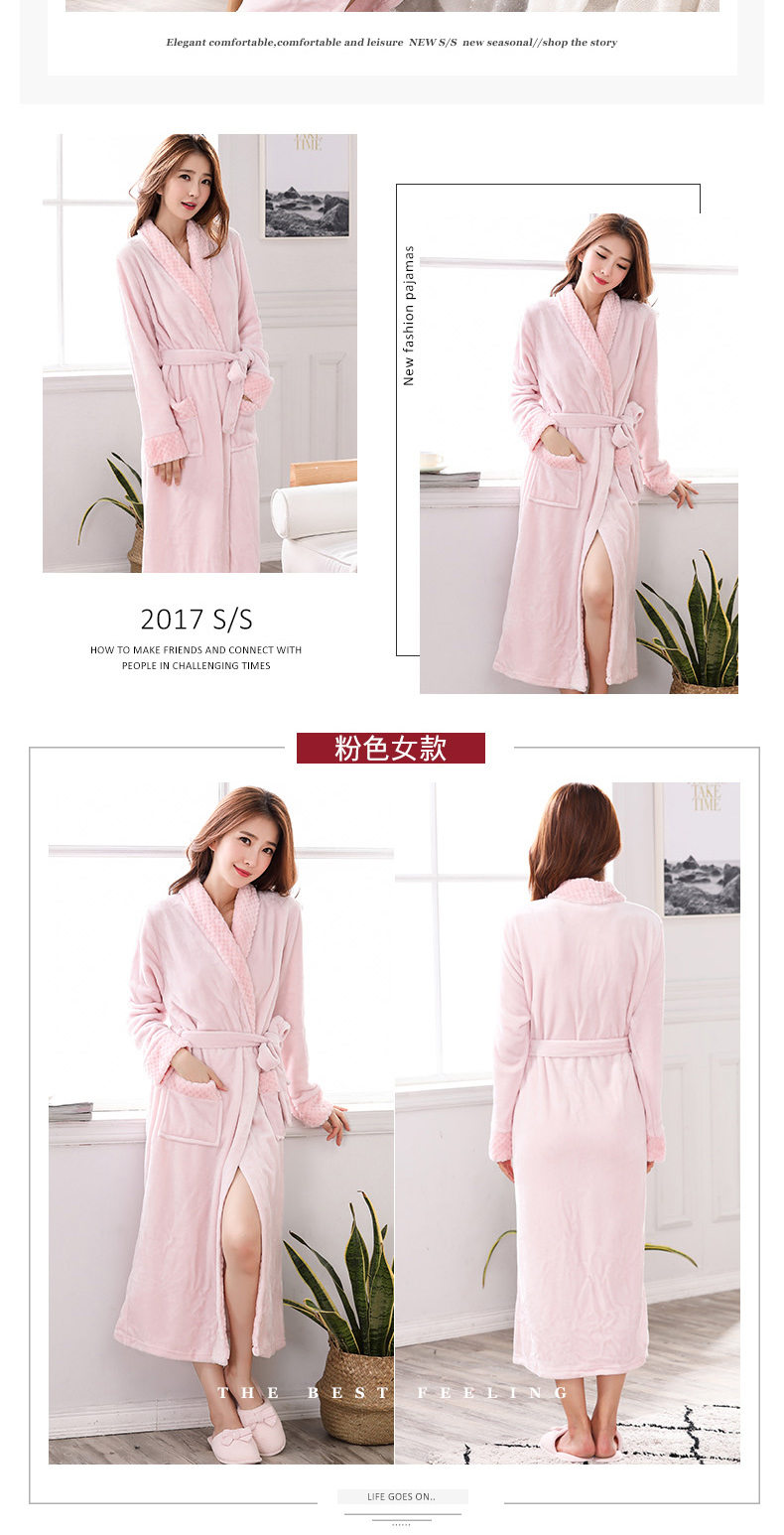 Áo ngủ mùa thu và mùa đông cho nữ cộng với váy dài bằng lông cừu san hô béo mm đồ ngủ mùa đông dày gợi cảm váy ngủ 2 dây