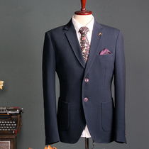 Slim suit suit suit men mens suit groom wedding dress Korean suit mens suit winter