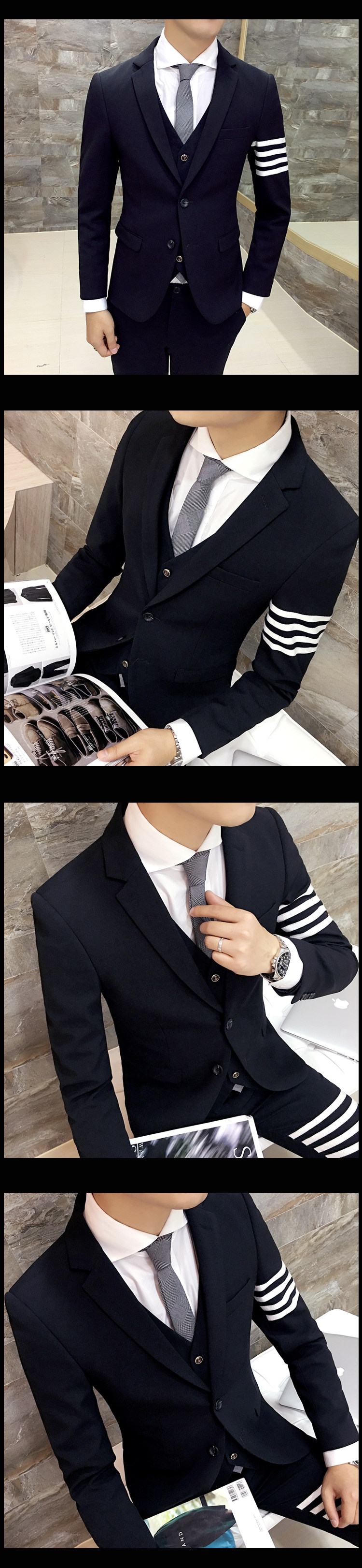 Costume homme en polyester pour Quatre saisons - Ref 1550821 Image 9