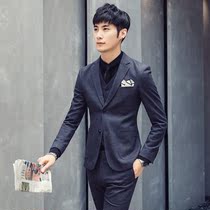 Suit mens suit wedding groom suit suit suit mens wedding dress custom business dress three-piece set slim