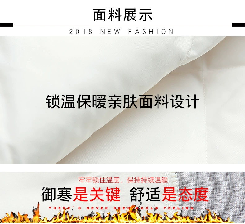 Áo cotton nữ 2019 mùa đông mới thon gọn áo khoác cotton sang trọng Dongdaemun dài trên đầu gối áo khoác cotton thủy triều - Bông áo phao dài nữ