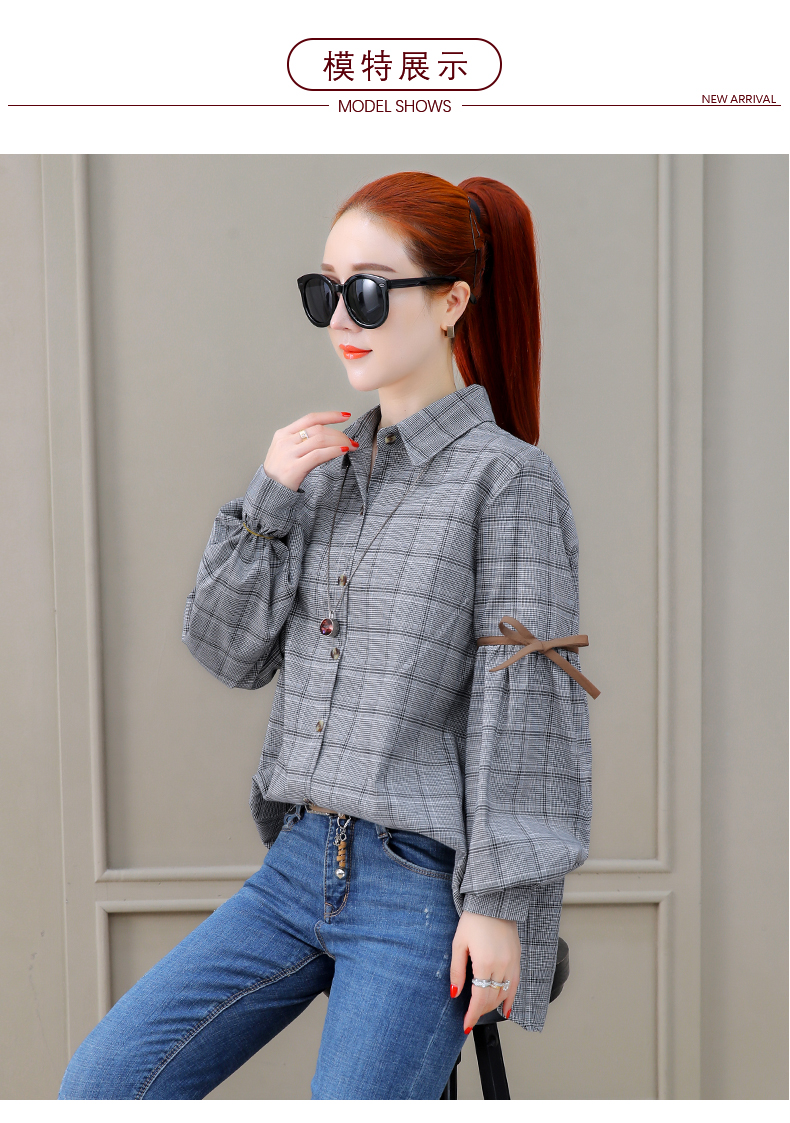 Mùa thu nữ 2019 phiên bản Hàn Quốc mới của áo sơ mi kẻ sọc rộng mùa xuân và mùa thu dài phần áo sơ mi mỏng phần dài tay - Áo sơ mi dài tay 	mẫu áo sơ mi dài tay nữ đẹp	