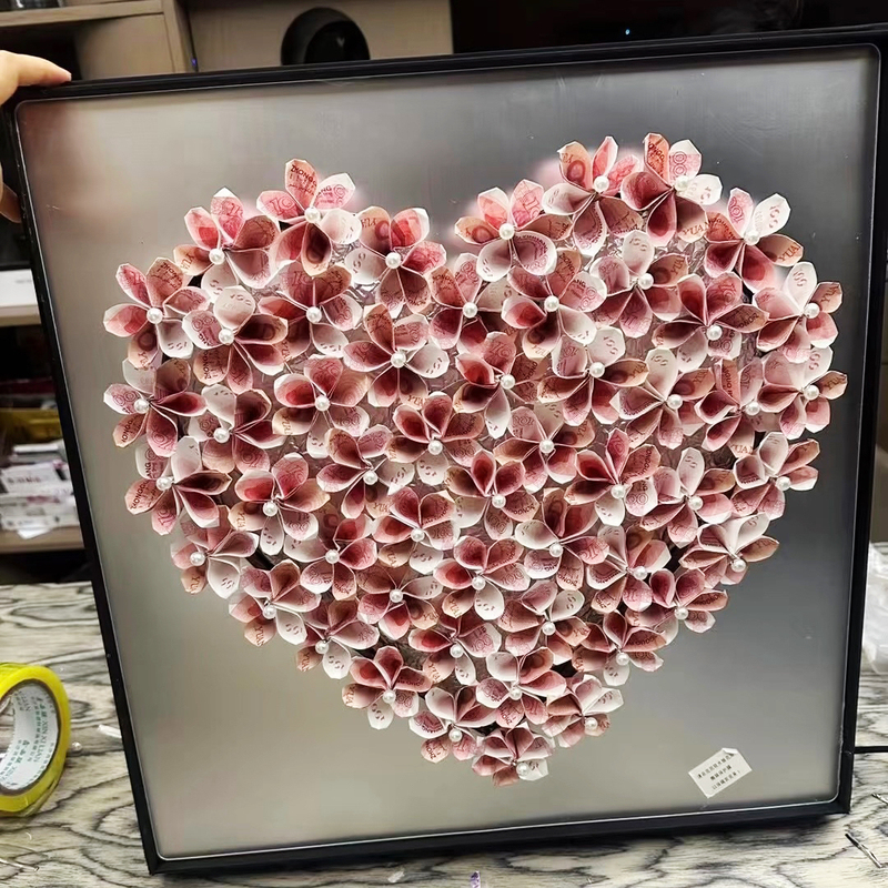 New Creative Rich Flower Acrylic Gift Box Bouquet Handmade DIY Material Package for Girlfriend and Best Friend’S Birthday and Chinese Valentine’S Day Gift
