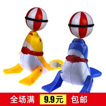 Hot sale Yiwu novelty special childrens toys creative winding dolphin top ball stall batch manufacturers batch direct wholesale