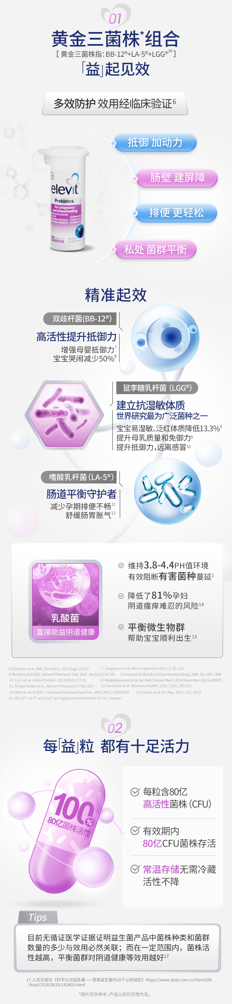 Elevit爱乐维孕妇益生菌孕期哺乳期