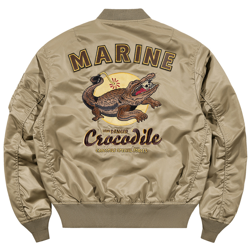 Vip American Retro Pilot Jacket for Men 2026 New Loose-Fitting Crocodile Embroidered Badge Baseball Jacket Trendy Vip American Retro Pilot Jacket for Men 2026 New Loose-Fitting Crocodile Embroidered Badge Baseball Jacket Trendy