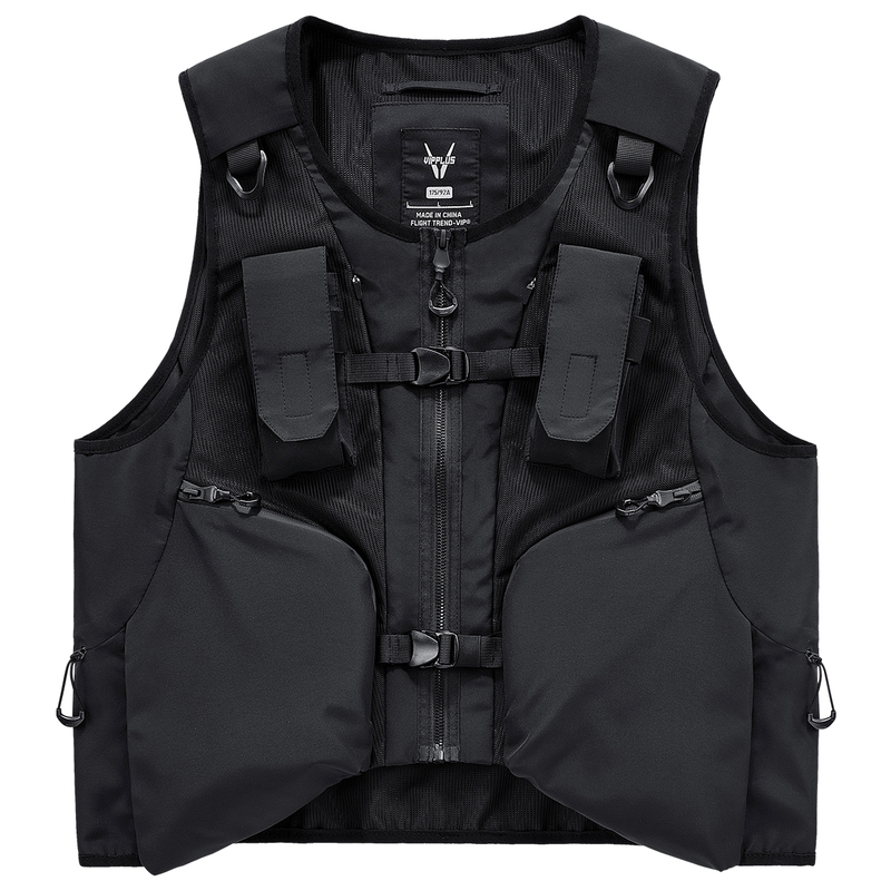 Vip Multi-Pocket Functional Vest for Men, Outdoor Tactical Workwear Vest, Multi-Functional Design Sleeveless Jacket Vip Multi-Pocket Functional Vest for Men, Outdoor Tactical Workwear Vest, Multi-Functional Design Sleeveless Jacket