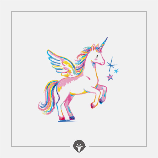 Rainbow Pegasus Cute and Colorful Personalized Colorful Unicorn Waterproof and Sweat-Proof Long-Lasting Tattoo Stickers for Arms