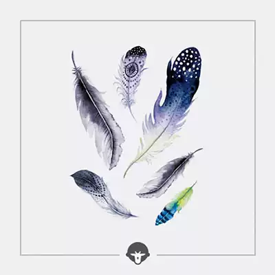 Change again@become original tattoo stickers waterproof long-lasting color feathers personality sexy literary clavicle female