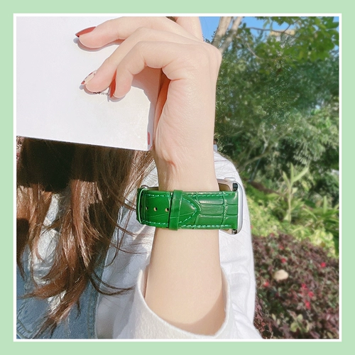 Применимо AppleWatch7 ремешок 45 Apple SE Watch Iwatch5/6 кожа 3 поколения 4 Crocodile Pattern 2 Butterfly 44mm40 Мужчины и женщины Новый S7/6 Creative 41 High -End Inspiration