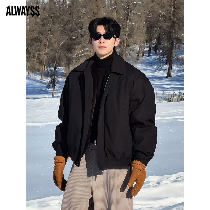 Pilot Cotton Jacket Men's Winter 2026 New American Style Short down Jacket Casual Lapel Baseball Jacket