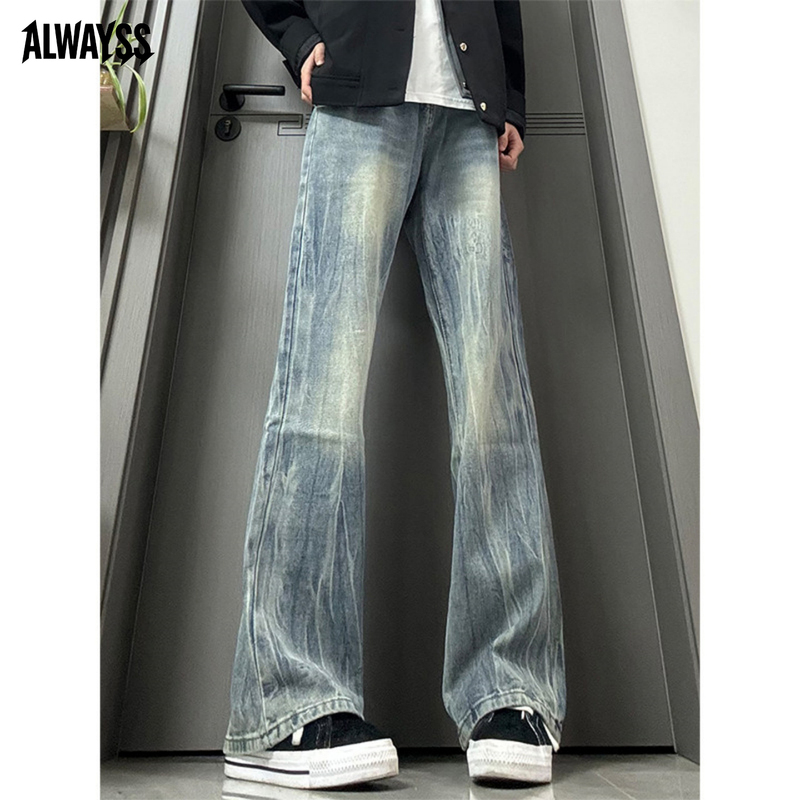 Bamboo Joint Flared Jeans for Men, Summer 2026 New American Retro Loose Straight Pants, Versatile Casual Pants for Men Bamboo Joint Flared Jeans for Men, Summer 2026 New American Retro Loose Straight Pants, Versatile Casual Pants for Men