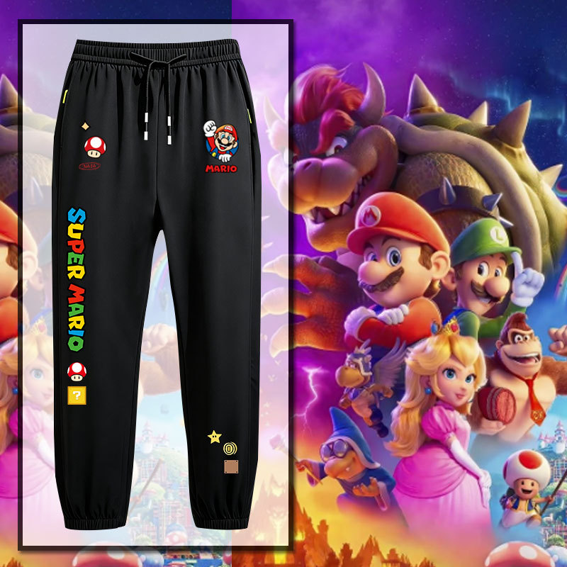 Mario Luigi Yoshi Koopa Collaboration Nasa Quick-Dry Long Pants for Men and Women Student Casual Sports Pants