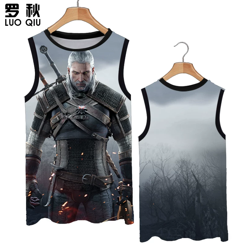 The Witcher 3 Crazy Hunting The Witcher Hunter Game Short-sleeved T-shirt Men's Speed Dry Half-sleeved Ice Filter