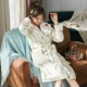 Tiansui mùa thu và mùa đông san hô nhung bộ đồ ngủ của phụ nữ dài tay dày thêm cùng với bộ đồ ngủ nhung flannel áo choàng tắm dài giữa dịch vụ tại nhà - Nam giới