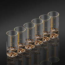 Gold Mountain Two White Wine Glasses Suit Home Crystal Glass Cups Gold Leaf Scale 12 Small Wine Goblet Wine Distributor Suit