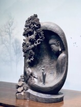 Cliff root carving ornaments tree roots hand-carved Guan Gong Guanyin Maitreya Buddha figure Wood large landscape crafts