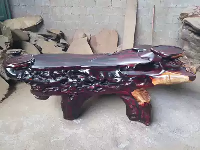 Taihang cliff cypress root carving decoration aging material small leaf red sandalwood tea Taishan water bird character wood carving craft gift decoration