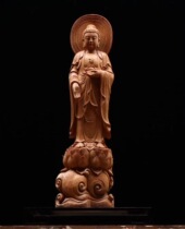 Gloomy golden silk Nanmu root carving ornaments leaflet rosewood Laoshan sandalwood agarwood carving living room cliff cypress entrance ornaments