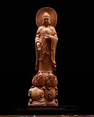 Gloomy golden silk Nanmu root carving ornaments Small leaf rosewood Laoshan sandalwood agarwood carving living room cliff cypress entrance ornaments