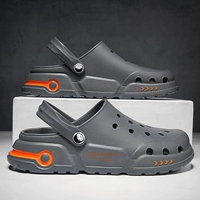 Трендовые летние нескользящие тапочки в стиле Crocs, износостойкие пляжные мюли, подходят для носки на улице, коллекция 2022 года, популярно в интернете, закрытый носок
