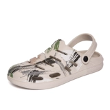 Мюли, мужские тапочки, летние тапочки в стиле Crocs, нескользящие пляжные босоножки, коллекция 2020 года, подходят для носки на улице, закрытый носок, крупный округлый носок, мягкая подошва