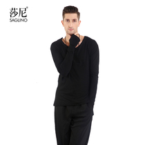 MR SHANGsha Mr. BOY LATIN DANCE SUIT WITH IRREGULAR CLOTHES HEM PERSONALITY FINGERTIPS TO PRACTICE THE JACKET
