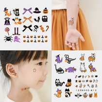 smokebomblab halloween pumpkin ghost kindergarten boy girl design eco-friendly kids tattoo sticker