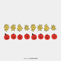 smokebomblab tattoo stickers for kids sun flower tomato bracelet combination plant illustration