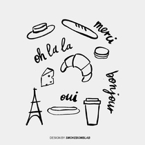 smokebomblab paris life hand drawn illustrations realistic safety tattoo stickers