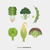 smokebomblab kids cute illustration vegetables are delicious green pepper tomato child safety tattoo stickers