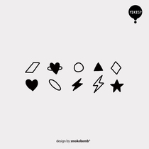 smokebomblab kids line small geometry lightning star small fresh icon tattoo sticker combination