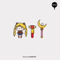 smokebomblab kids nostalgia for children Sailor Moon Shui Bingyue childhood creative tattoo stickers