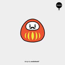 smokebomblab kids japanese folk custom dharma blessing creative tattoo stickers