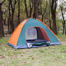 Outdoor tent 2 seconds automatic speed opening 2 people 3-4 people camping double field free beach set