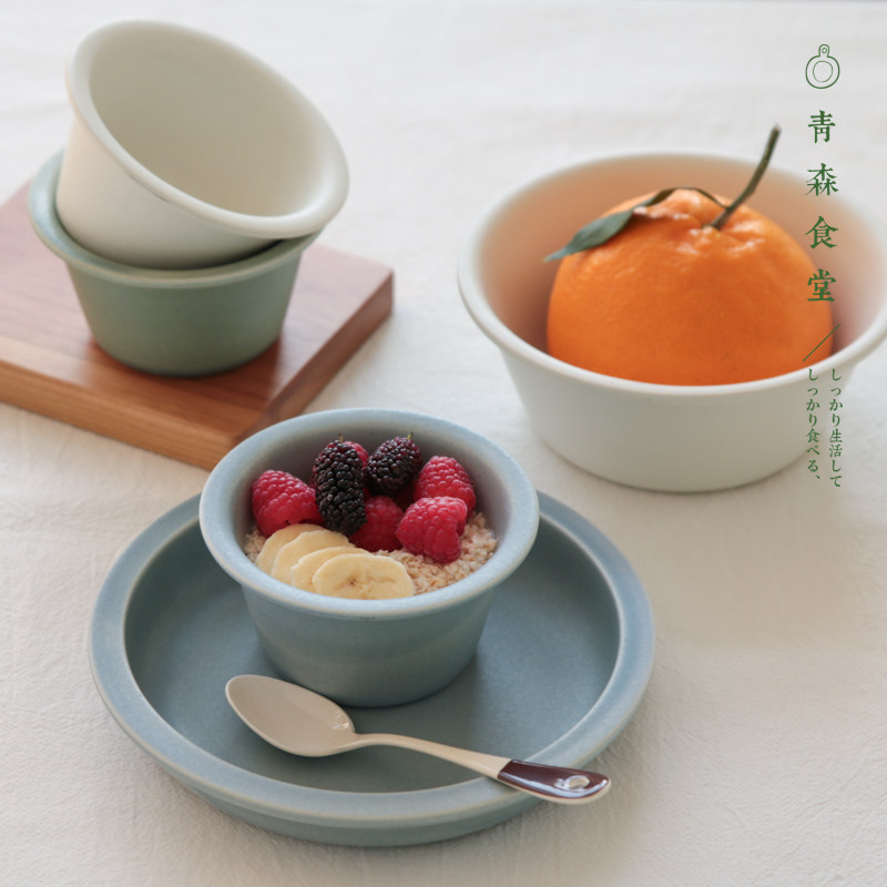 < Qingsen Canteen > Japanese Made Wan Ancient Fever 4th-Market Gentle Vegan Color Ceramic Salad Grilled Bowl bowl