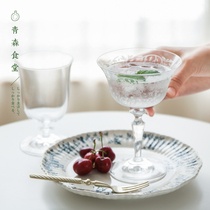  Japan into Kimura nitrate × Italesse retro hand-carved tall glass